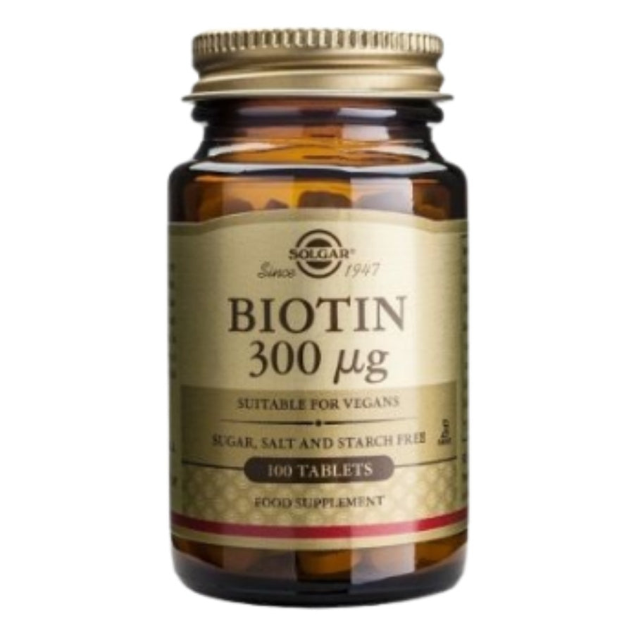 Biotina Vegan 300 Mcg 100comp Solgar