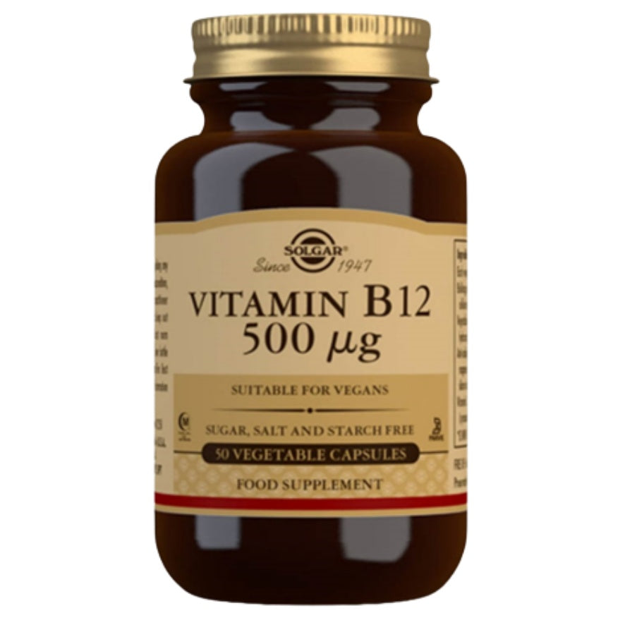 Vitamin B12 500Mg SinGluten Vegan 50caps Solgar