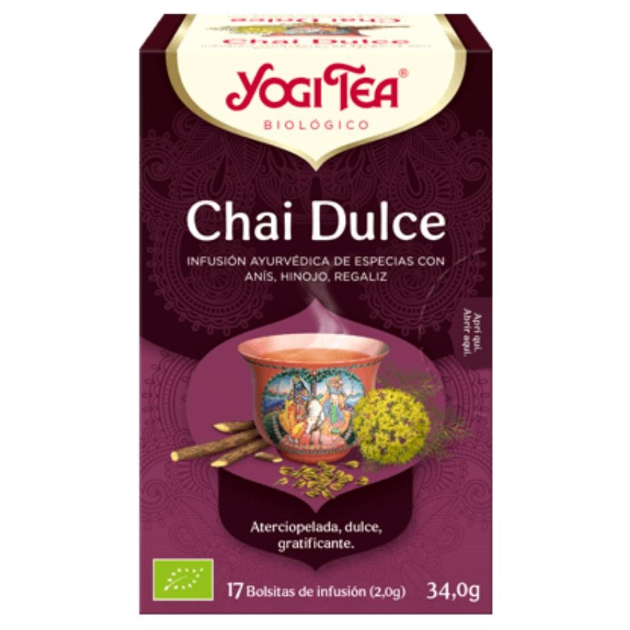 Infusion Dulce Chai SinGluten Bio Vegan 17inf Yogi Tea