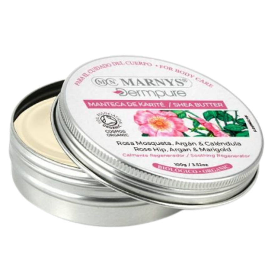 Manteca de Karite Rosa Mosqueta Argan y Calendula Bio 100g Marnys