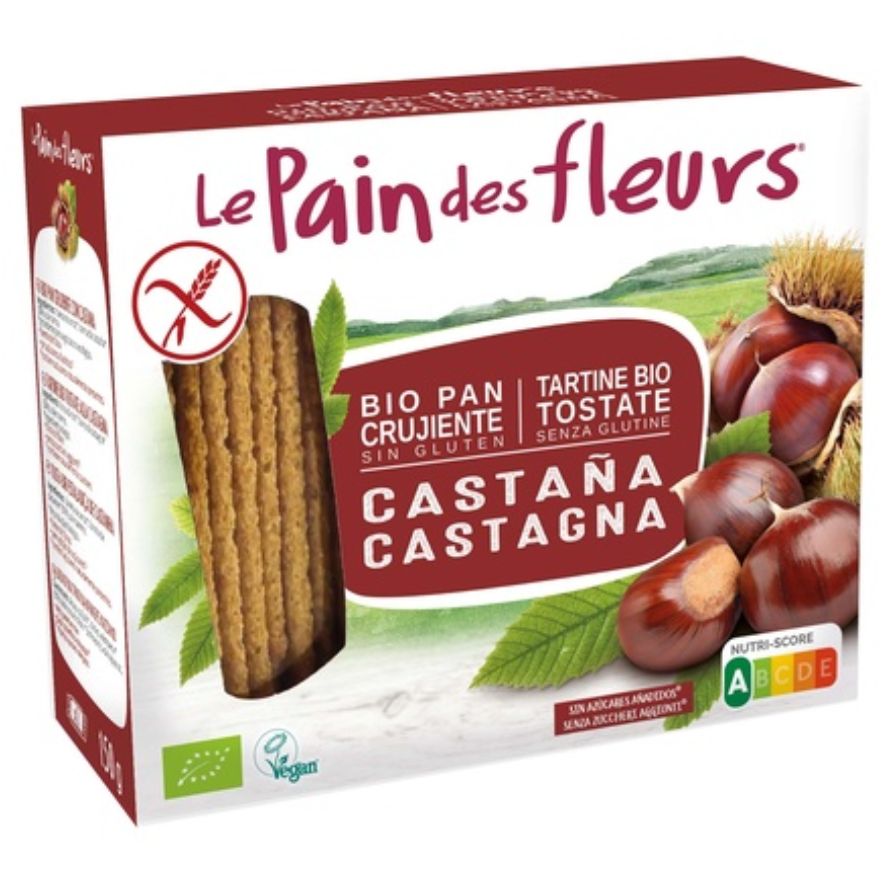 Tostadas de Pan de Castañas SinGluten Bio Vegan 150g Le Pain Des Fleurs