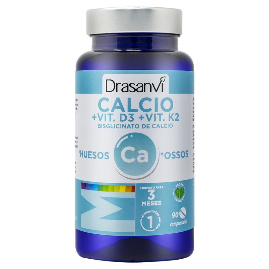 Mineral Calcio Vitamina D3 K2 Vegan 90comp Drasanvi