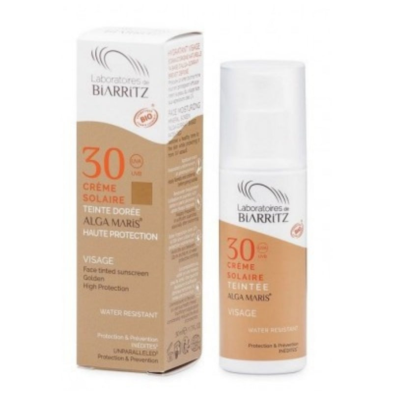 Crema Solar Facial Color Golden SPF30 Bio 50ml Biarritz