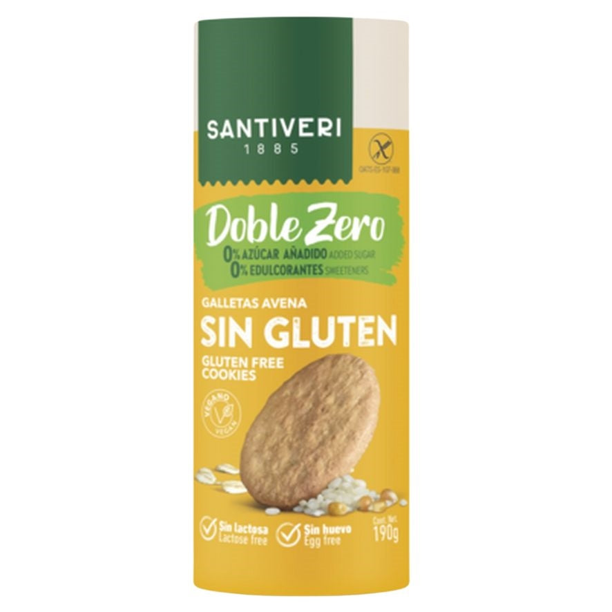 Galletas de Avena Sin Gluten Doble Zero 190gr Santiveri