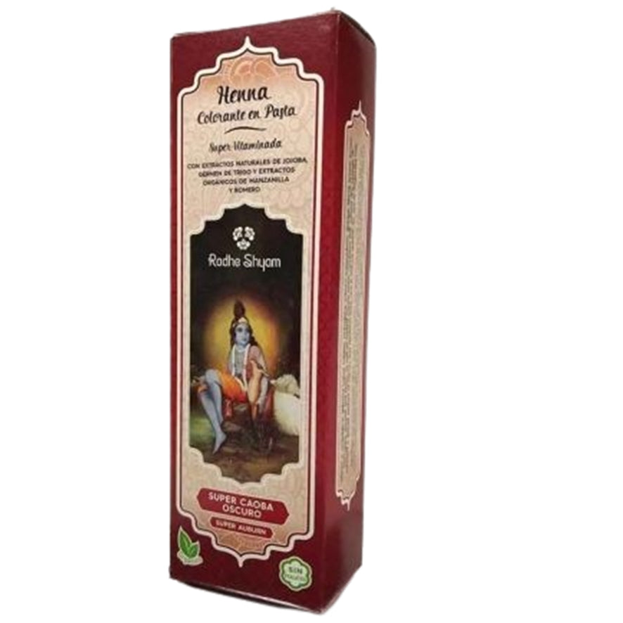 Henna Caoba Oscuro Pasta Eco 200ml Radhe Shyam