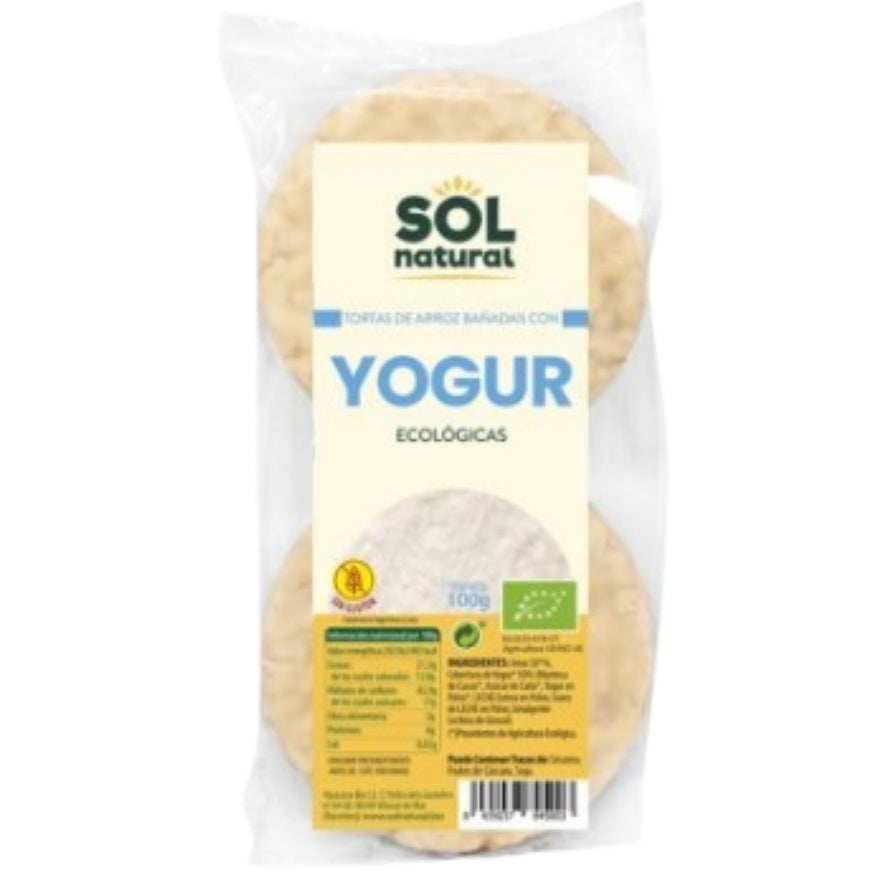 Tortitas Arroz con Yogur Natural SinGluten Bio 100g Solnatural
