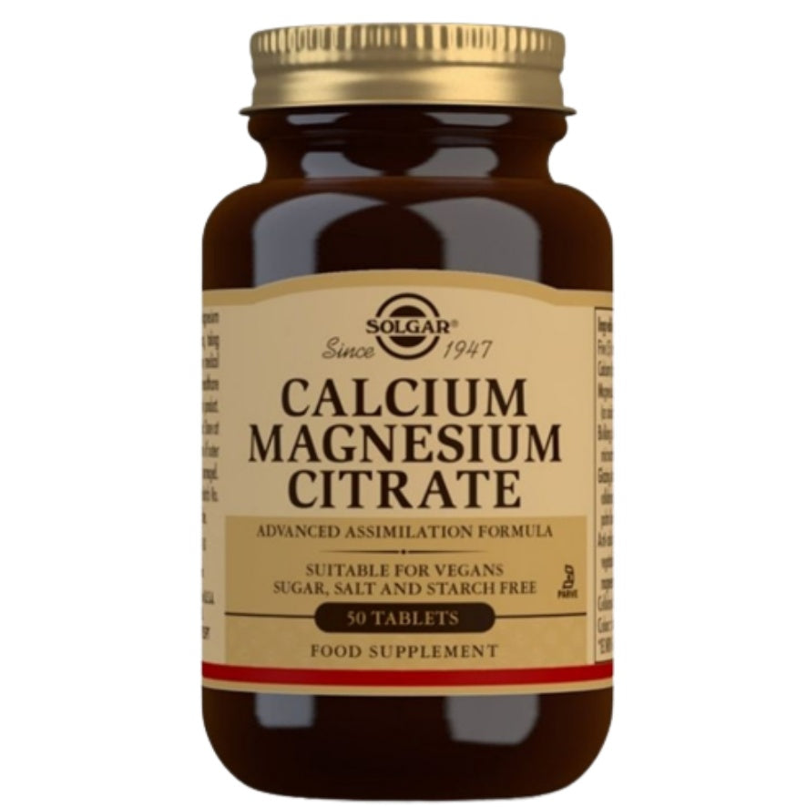 Calcio Magnesio Citrato SinGluten Vegan 50comp Solgar