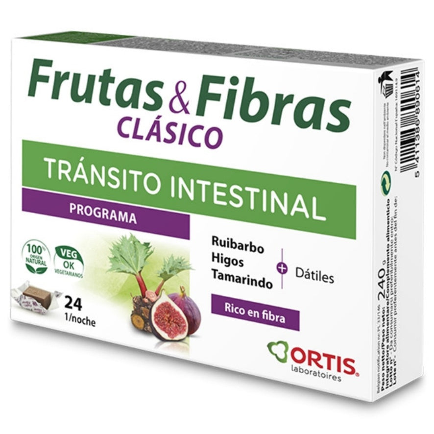 Fruta y Fibra Masticables 24cubitos Ortis