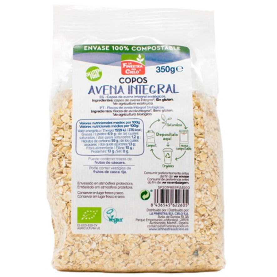 Copos de Avena Sin Gluten 100% comp. 350g Bio La Finestra sul Cielo