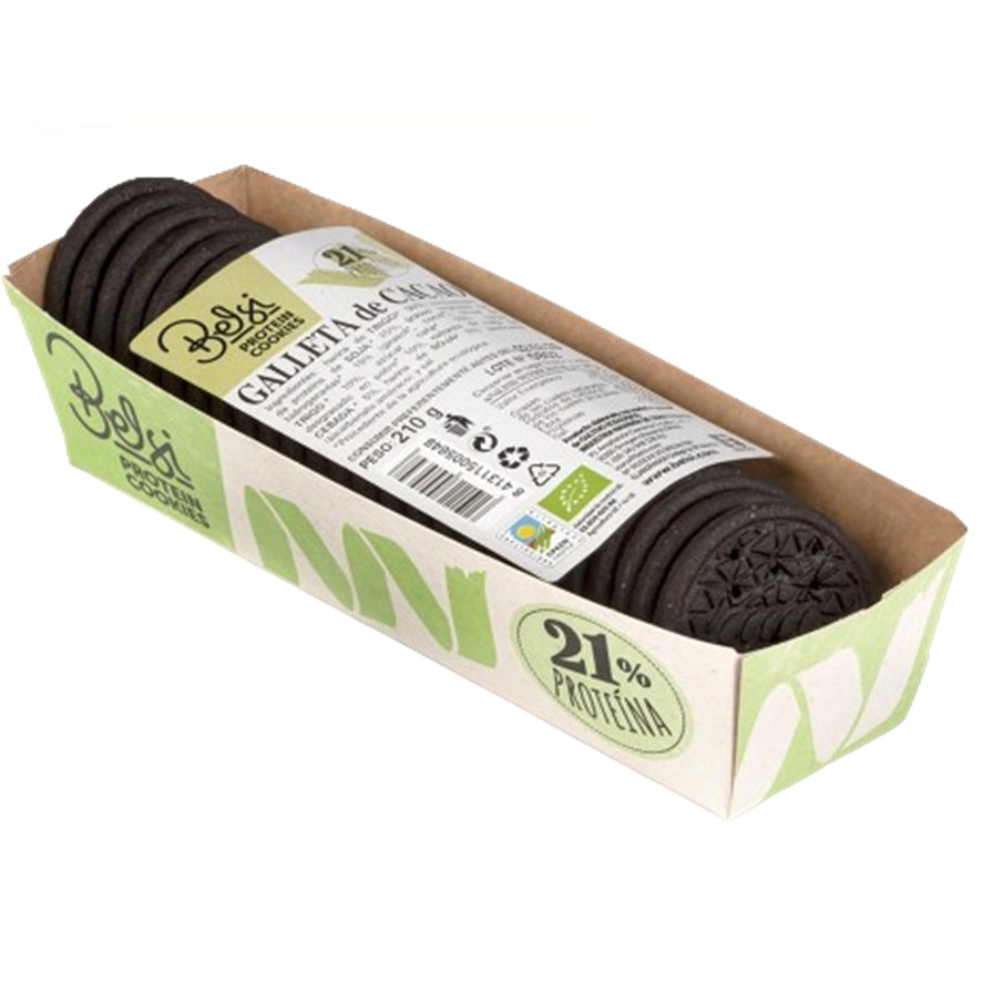 Galletas Cacao Fondo Choco Blanco Proteica Eco 210g Belsi