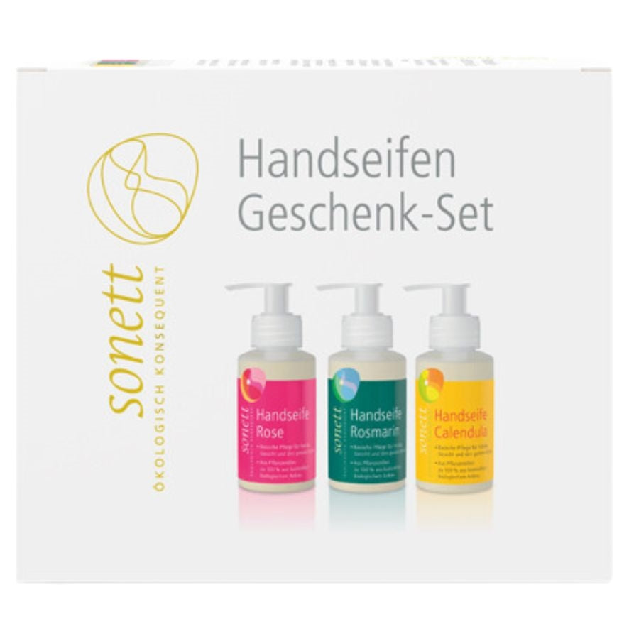 Set de Jabones Calendula Romero y Rosa 3 x 110ml Sonett