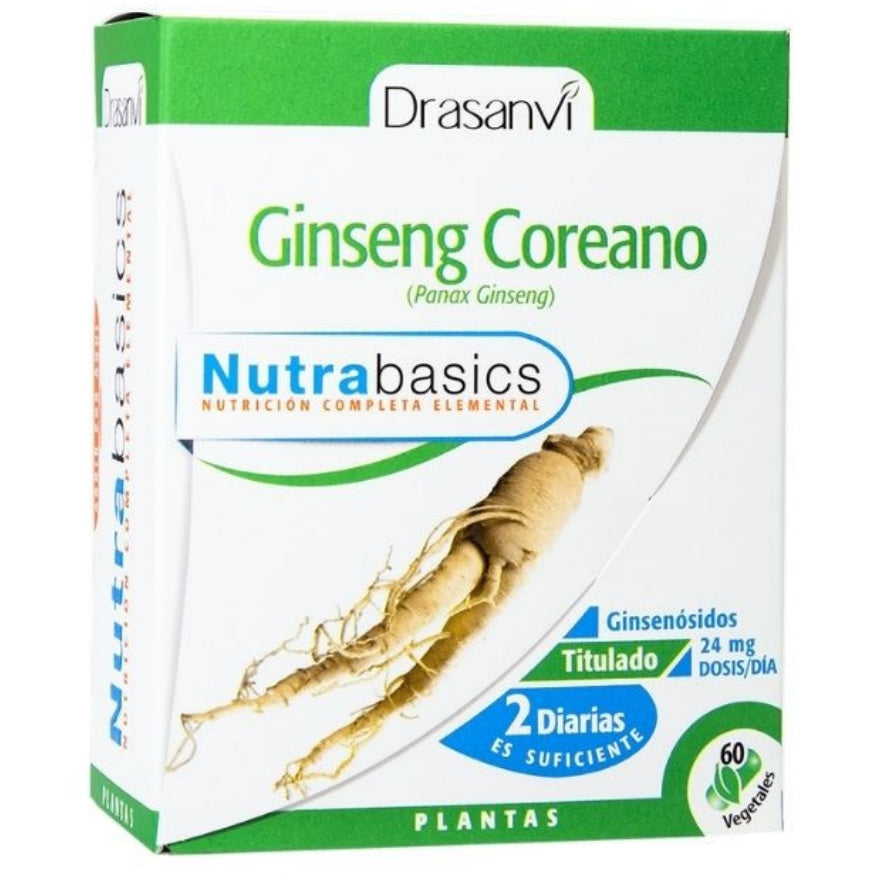 Ginseng Coreano SinGluten Vegan 60caps Drasanvi