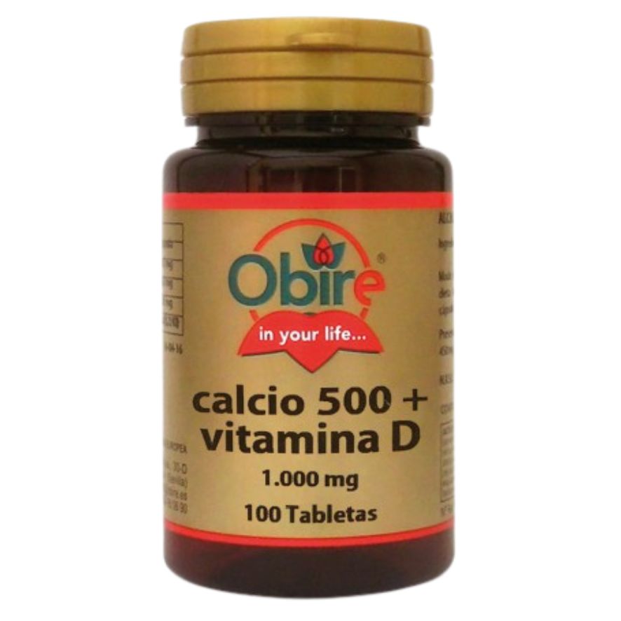 Calcio 500 y Vitamina-D 1000Mg 100comp Obire