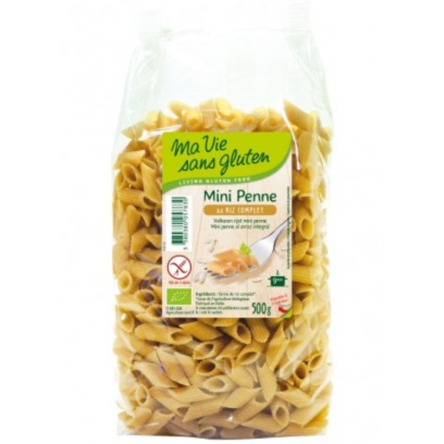Minni Penne de Arroz Integral SinGluten Eco 500g Ma Vie Sans Gluten