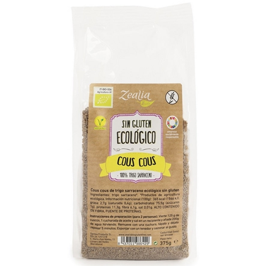 Cous Cous Bio Vegan SinGluten 375g Zealia
