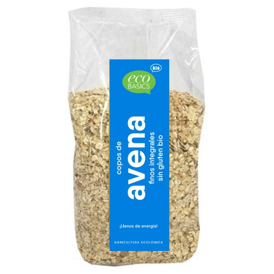 Copos Avena Finos SinGluten Bio 500g Eco Basics