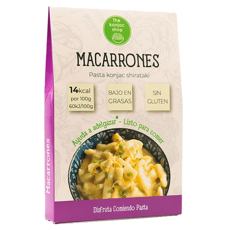 Macarrones Shirataki SinGluten Vegan 200g The Konjac Shop