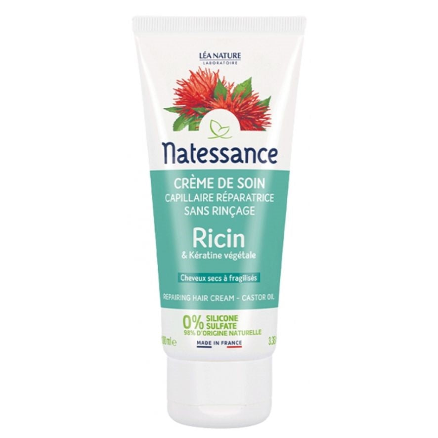 Crema Capilar Ricino Reparadora Bio 100ml Natessance