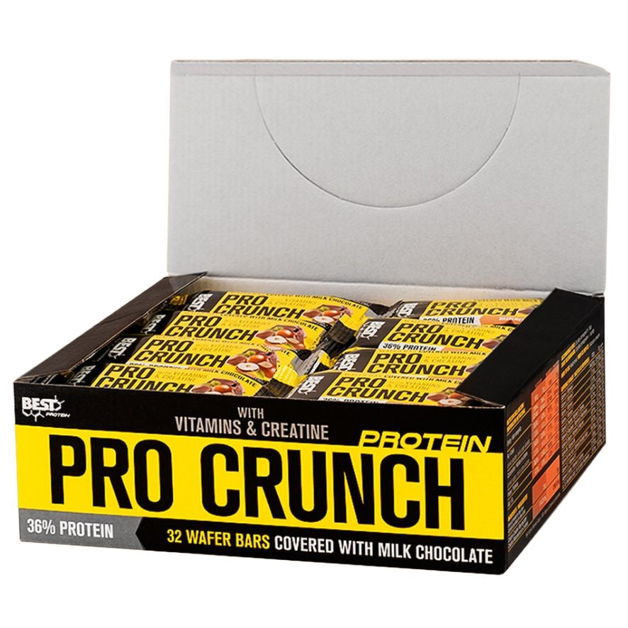 Barrita Proteica 36% Pro Crunch Avellana 32x35g Best Protein